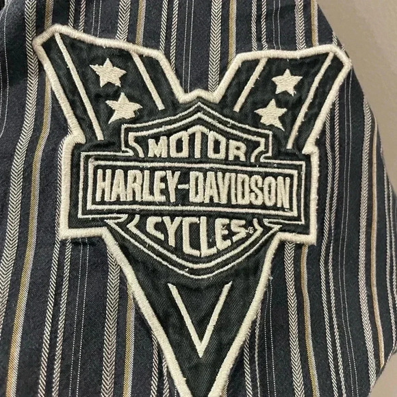 Harley Davidson Button Up Biker  Shirt - Picture 6 of 8